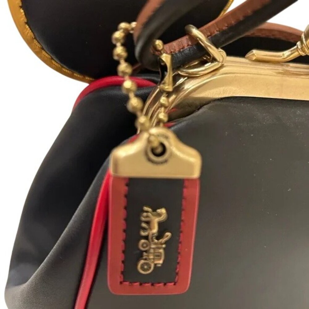 SOLD Coach X Disney Mickey Mouse Keith Haring Double Kisslock Leather Crossbody - Picture 8 of 11